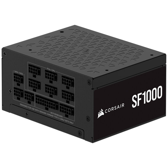 Corsair SF Series SF1000 SFX Power Supply, 80 PLUS Platinum, ATX 3.1 / PCIe 5.1 - 1,000 Watts, black image number 0