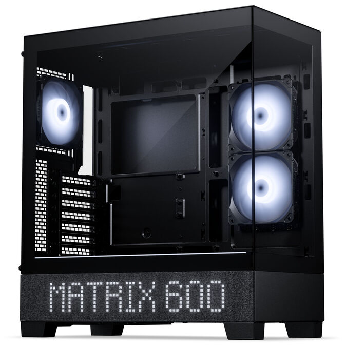 Phanteks XT View Matrix PC Case, Mid-Tower, E-ATX, Tempered Glass, Matrix LED - Black image number 7