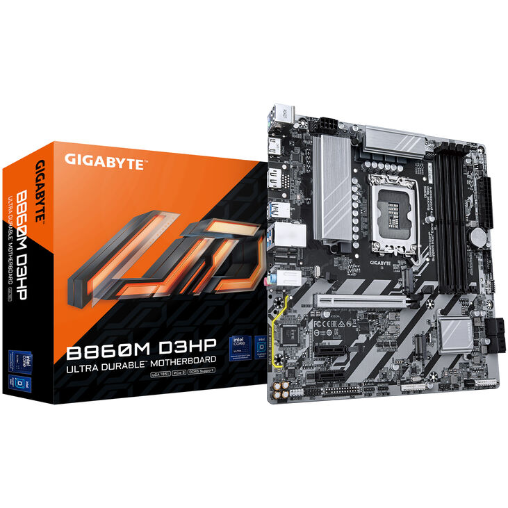 GIGABYTE B860M D3HP Mainboard, Sockel 1851, Intel B860, mATX, DDR5 image number 0