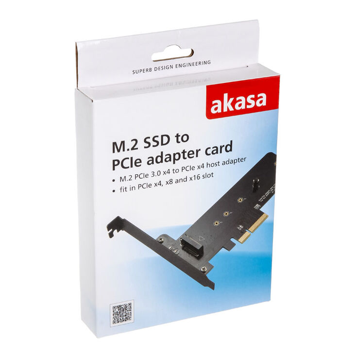 Akasa M.2 X4 PCI-E Adapter Karte - schwarzes PCB image number 4