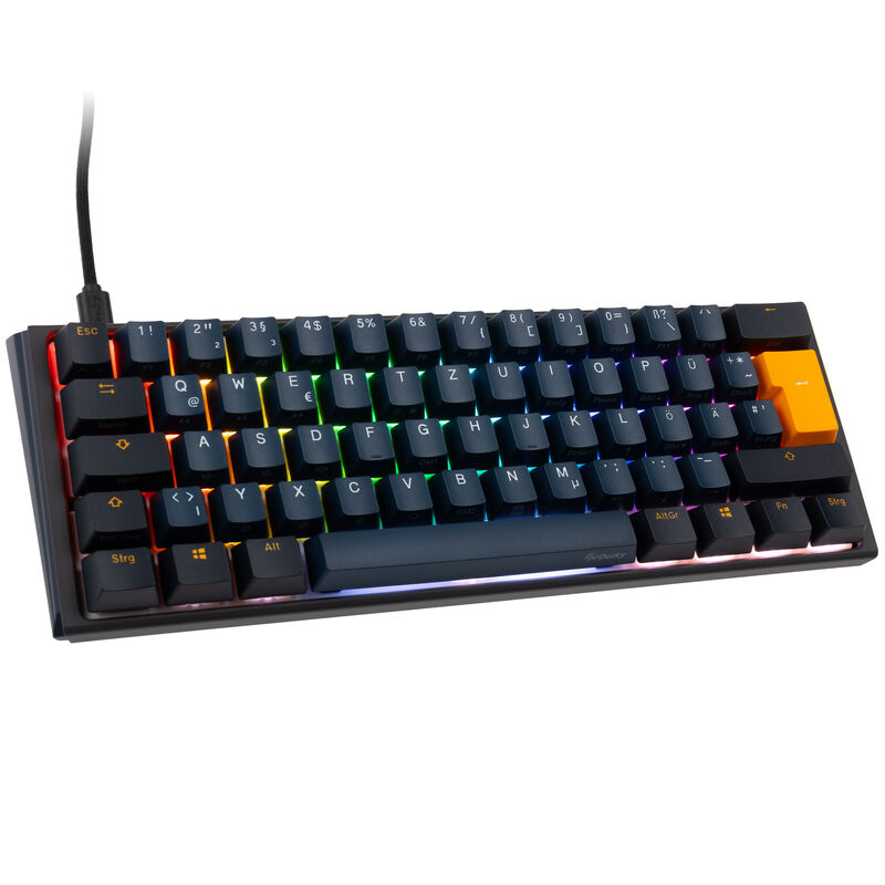 Ducky One 3 Pro Mini Nazca Line Gaming Tastatur, mechanisch, 8.000 Hz, Hot Swap, RGB - Cherry MX2A Speed Silver, ISO (DE)