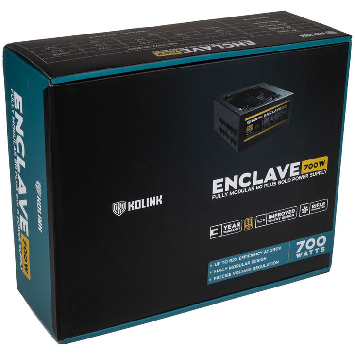 Kolink Enclave 80 PLUS Gold PSU, modular - 700 Watt image number 6