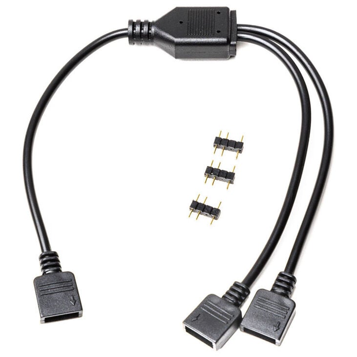 EK Water Blocks EK-Loop D-RGB Splitter Cable, 2-way - black image number 1