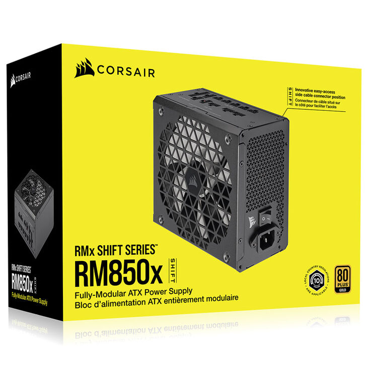 Corsair RMx Shift Series RM850x Power Supply 80 PLUS Gold, ATX 3.0, PCIe 5.0 - 850 Watt, black image number 9
