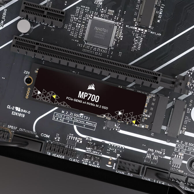Corsair MP700 NVMe SSD, PCIe 5.0 M.2 Type 2280 - 1 TB image number 7