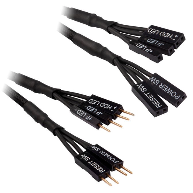 Corsair Premium Sleeved Frontpanel Kabel Verl&auml;ngerungskit, schwarz image number 4