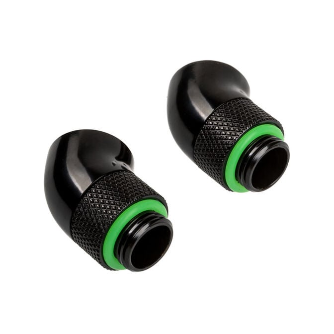 Corsair Hydro X Series Adapter 45 Grad G1/4 Zoll AG auf G1/4 Zoll IG - 2er Pack, drehbar, schwarz image number 0