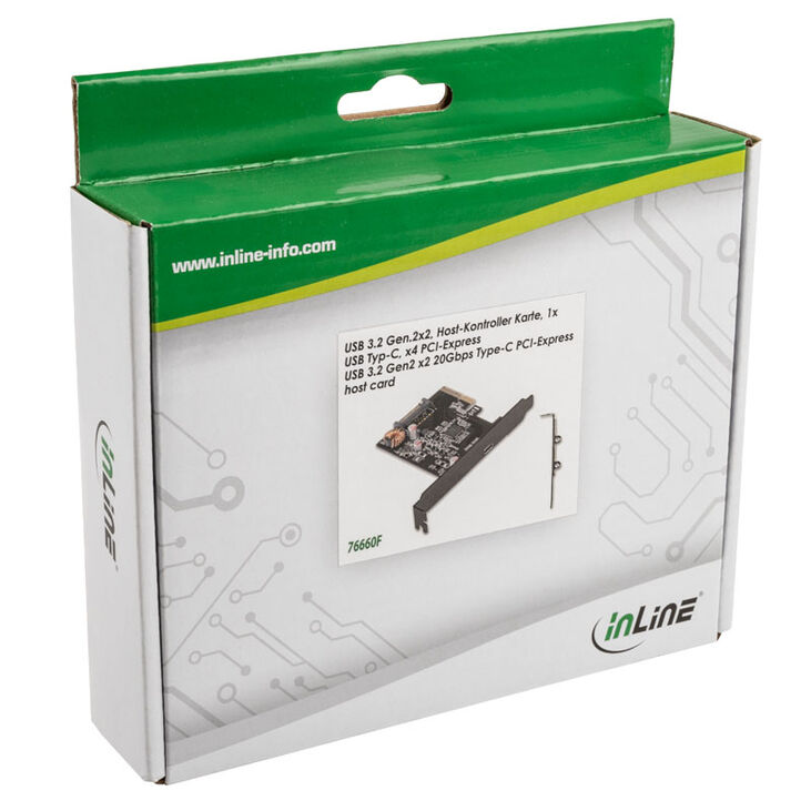 InLine interface card, PCIe x4, USB 3.2 Gen.2x2, 1x USB Type-C image number 2