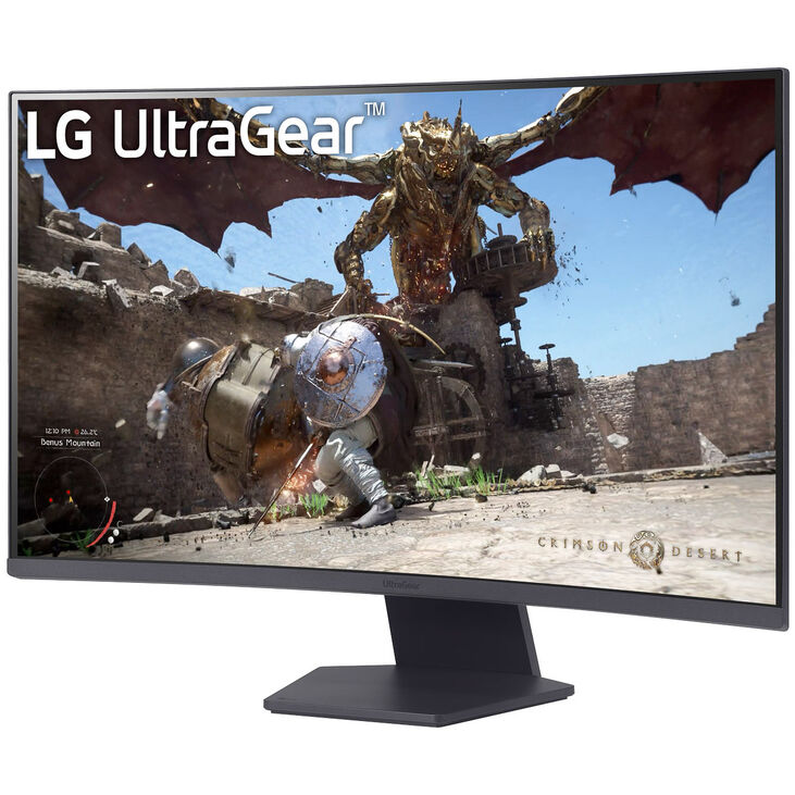 LG UltraGear 32GS60QX-B, 31,5 inch Curved Gaming Monitor, 180Hz, FreeSync image number 2