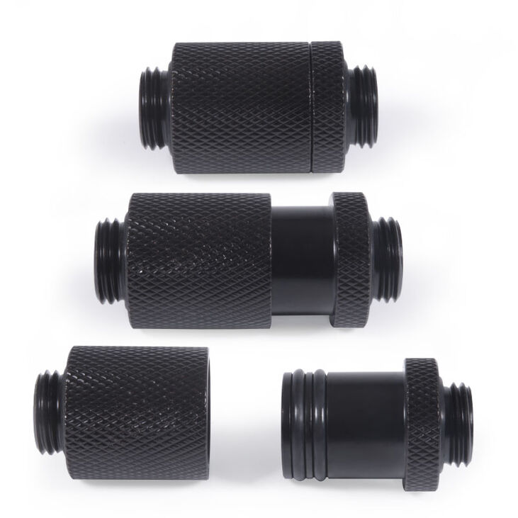 Alphacool ES D-Plug, 25.5mm, G1/4 IG to G1/4 IG - Deep Black image number 2