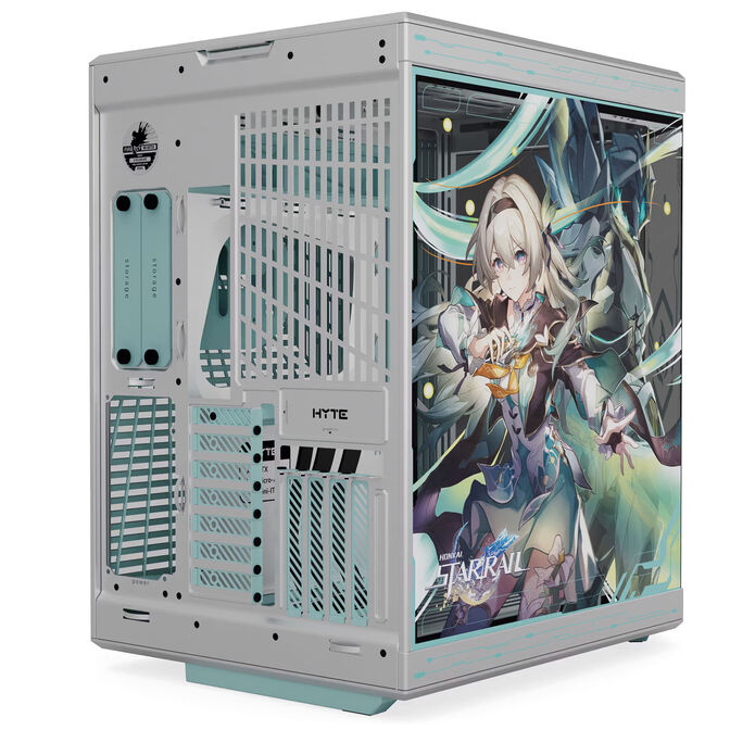 HYTE Y70 Firefly Japan Edition PC Case, Mid-Tower, E-ATX Tempered Glass - Silver image number 5