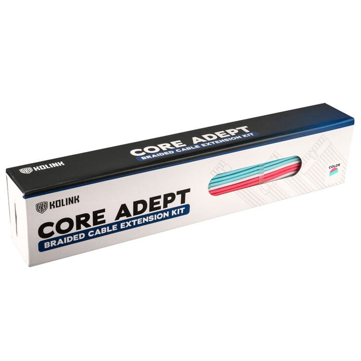 Kolink Core Adept Braided Cable Extension Kit - Brilliant White/Neon Blue/Pure Pink image number 3