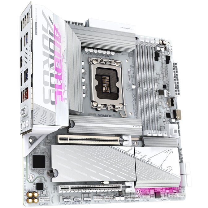 GIGABYTE B860M Aorus Elite WiFi6E ICE Motherboard, Socket 1851, Intel B860, mATX, DDR5 image number 1