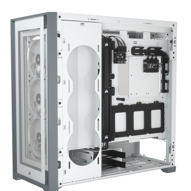 Corsair iCUE 5000X RGB Midi-Tower, Tempered Glass - wei&szlig; image number 6