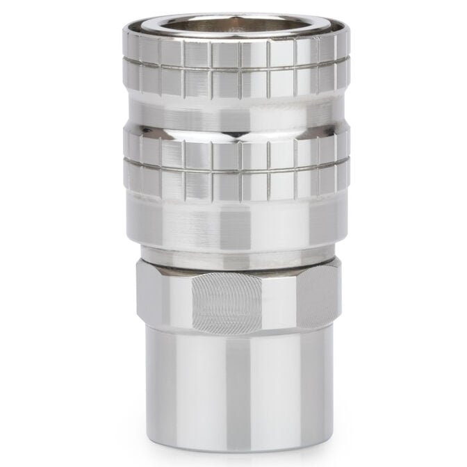 Thermal Grizzly DeltaMate Quick Disconnect Female - F, Gloss Nickel image number 1