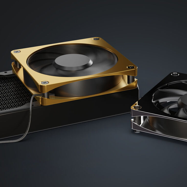 Alphacool Apex Stealth Metall Lüfter 120 mm, 2.000 U/min - gold image number 7