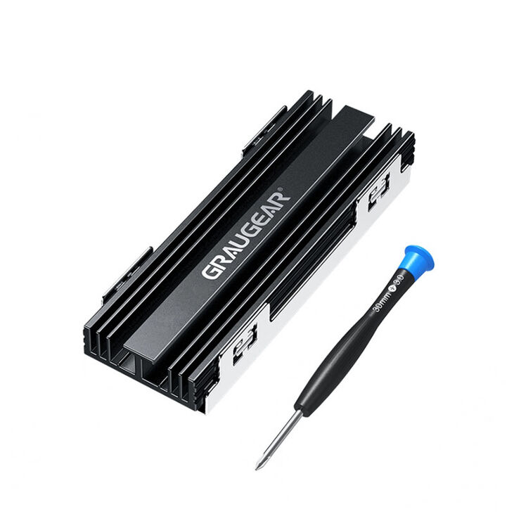 Greygear M.2 NVMe SSD cooler for PlayStation 5 storage expansion, 2x thermal pads image number 0