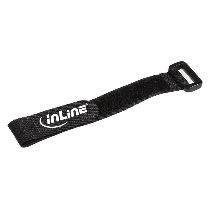InLine Klettschlaufen 20x200mm, 10er - schwarz image number 1