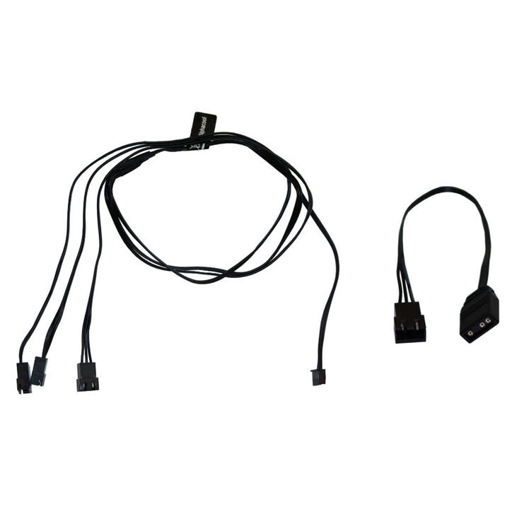 Alphacool Digital RGB LED Y-cable 3-way with JST connector, black - 60cm image number 0
