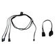 Alphacool Digital RGB LED Y-cable 3-way with JST connector, black - 60cm
