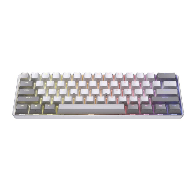 Corsair CLIPPER PRO MINI 60 Hall Effect Gaming Keyboard, Backlit RGB LED, CORSAIR MGX Core, WHT , PBT DS Keycaps image number 2