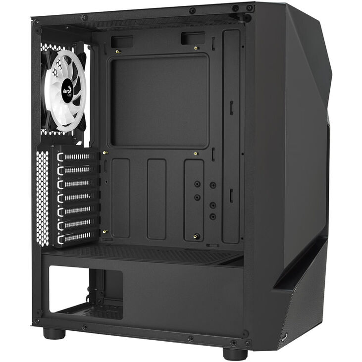 Aerocool Scape-G-BK-v3 Midi-Tower, Tempered Glass, ARGB - schwarz image number 4