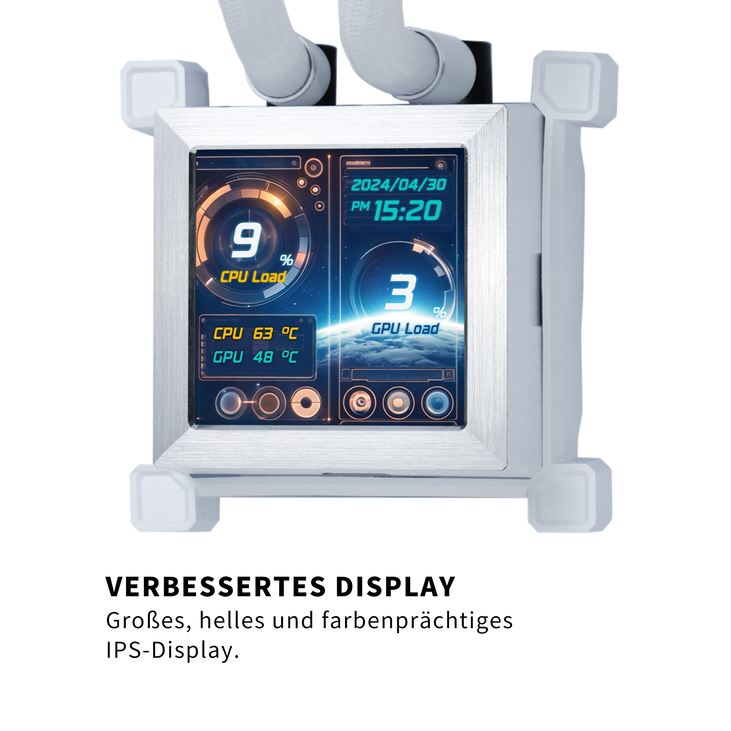 Lian Li HydroShift LCD 360 Silent AiO Wasserkühlung - weiß image number 3