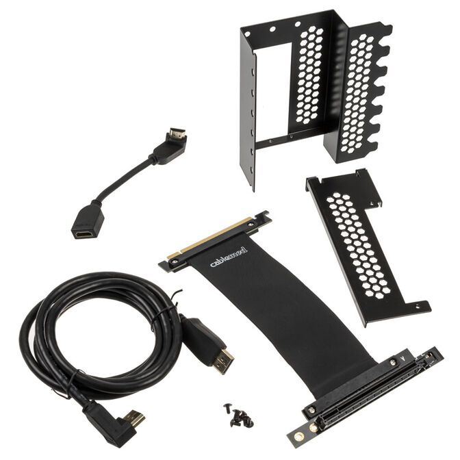 CableMod vertikale Grafikkartenhalterung mit PCIe x16 Riser Kabel, 1x DisplayPort, 1x HDMI - schwarz image number 5