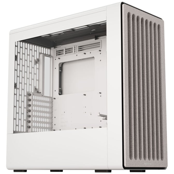 HAVN BF 360 PC Case, Midi Tower, E-ATX, Tempered Glass - White image number 0