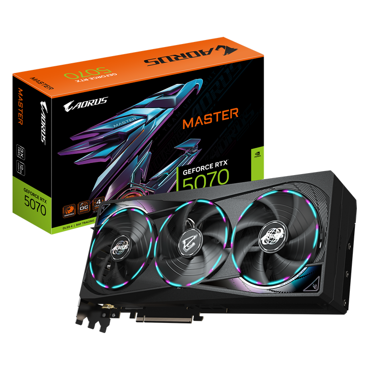 GIGABYTE Aorus GeForce RTX 5070 Master 12G, 12288 MB GDDR7 image number 0