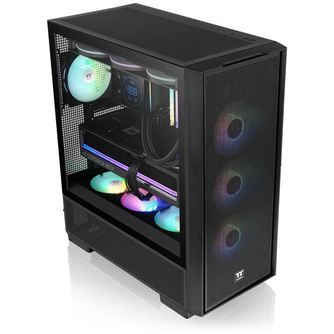 Thermaltake S380 TG ARGB PC-Geh&auml;use, Midi-Tower, ATX, Tempered Glass - inklusive 4x 120-mm-L&uuml;fter, schwarz image number 4