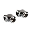 Corsair Hydro X Series XF Hardline Adapter 90 Degree 12mm OD to 12mm OD Hardtube - 2 Pack, chrome image number null