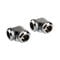 Corsair Hydro X Series XF Hardline Adapter 90 Degree 12mm OD to 12mm OD Hardtube - 2 Pack, chrome