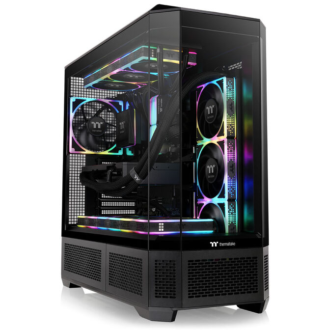 Thermaltake View 600 TG PC-Geh&auml;use, Big-Tower, E-ATX, ARGB, Tempered Glass - schwarz image number 3