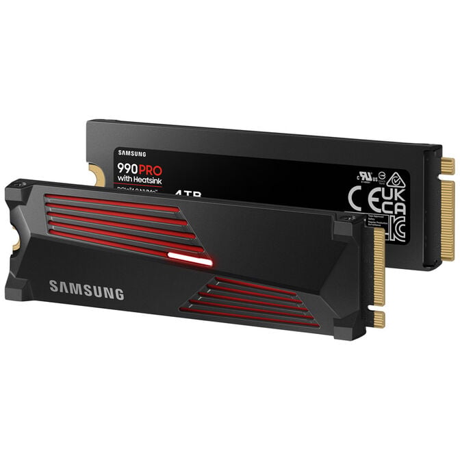 Samsung 990 PRO Series NVMe SSD, PCIe 4.0 M.2 Type 2280, with heatsink - 4 TB image number 1