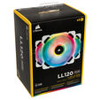 Corsair LL120 RGB Dual Light Loop PWM Fan, 3-Pack including Controller - 120mm white image number null