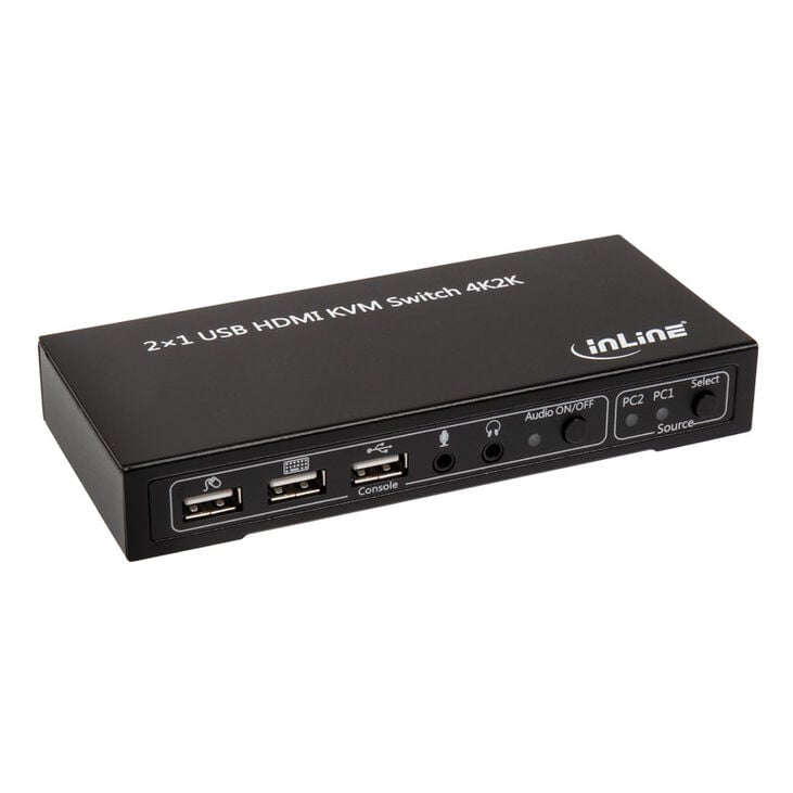 InLine KVM Switch, 2-Fach HDMI 4K2K mit Audio image number 0