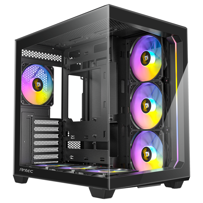 Antec C5 Computer Case, Mid-Tower, ATX, RGB, Tempered Glass - black image number 0