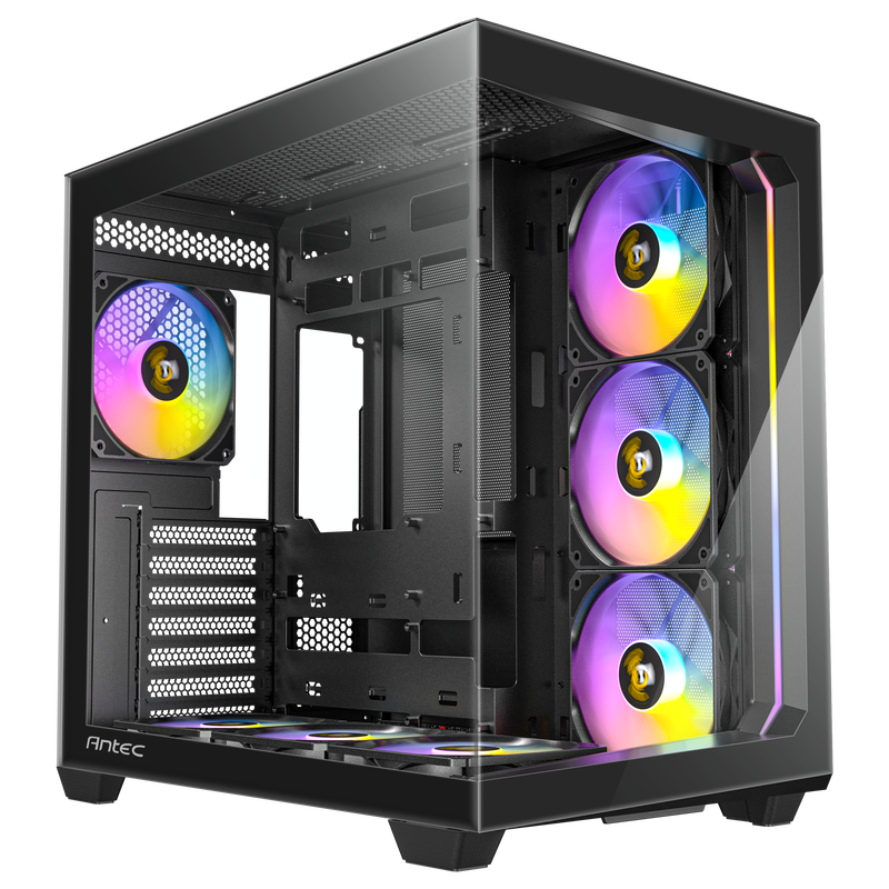 Antec C5 PC-Gehäuse, Midi-Tower, ATX, RGB, Tempered Glass - schwarz