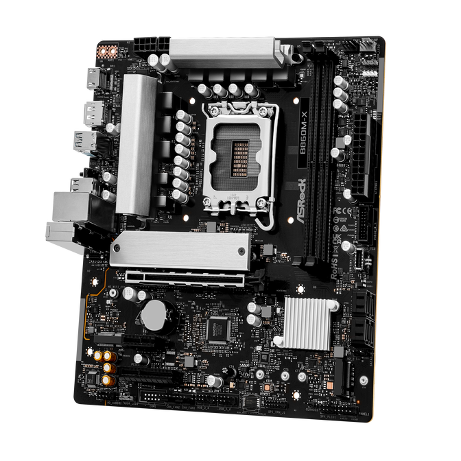 ASROCK B860M-X Motherboard, Socket 1851, Intel B860, mATX, DDR5 image number 3