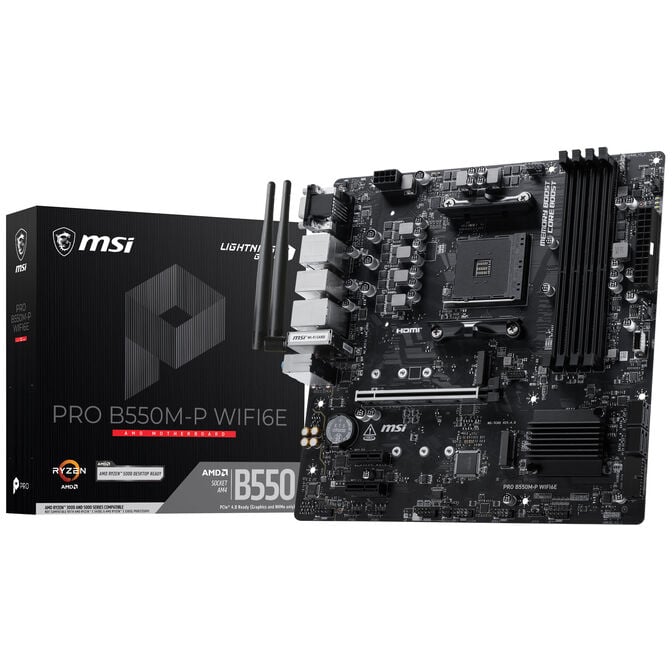 MSI Pro B550M-P WIFI6E, Sockel AM4, AMD B550, mATX, DDR4 image number 0