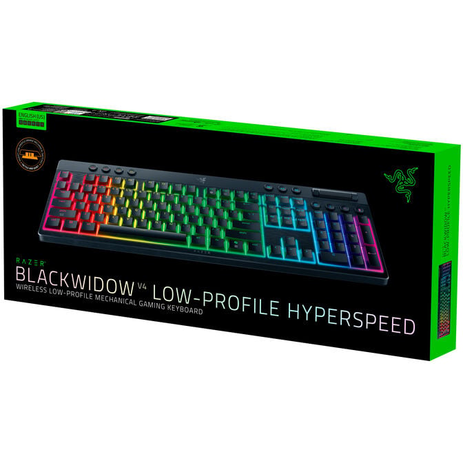 Razer BlackWidow V4 Low-profile HyperSpeed (Orange Switch) - German Layout image number 12
