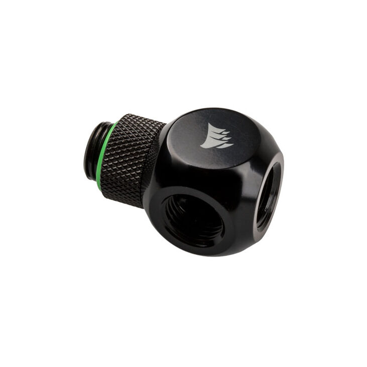 Corsair Hydro X Series XF Adapter Y-Splitter G1/4 Zoll AG auf 2x G1/4 Zoll IG - drehbar, schwarz image number 2