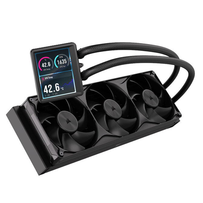 CORSAIR NAUTILUS II 360 RS LCD AiO-Wasserk&uuml;hlung, 3,5-Zoll-LCD, FlowDrive 2S, RS II L&uuml;fter - 360mm, schwarz image number 1