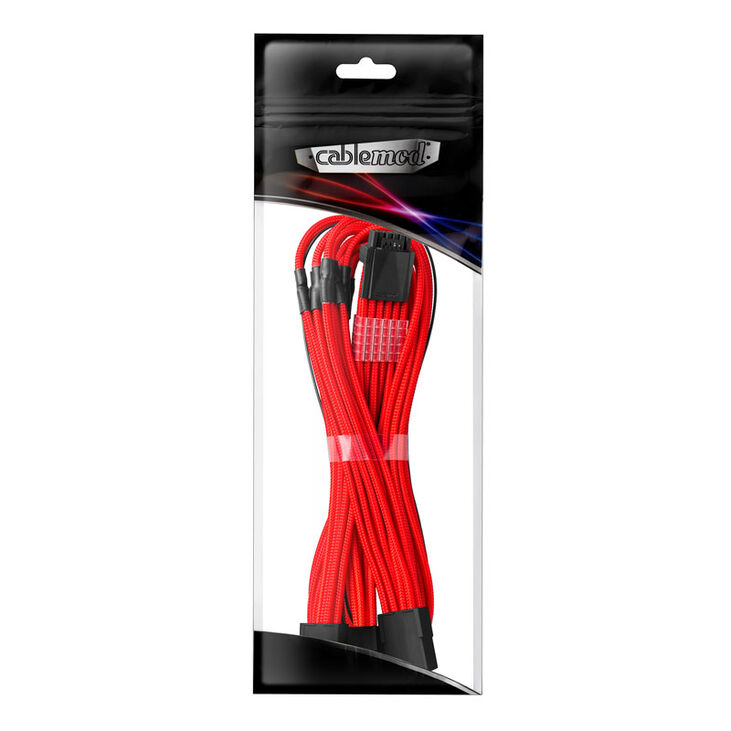 CableMod PRO ModMesh 12VHPWR auf 3x PCI-e Kabel - 45cm, rot image number 2