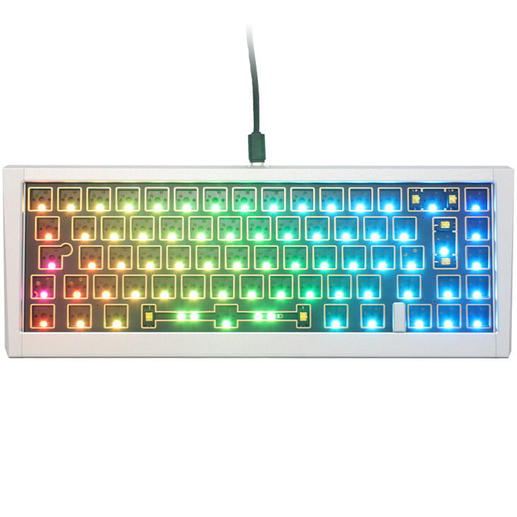 Ducky Outlaw 65 Gaming-Tastatur, Barebone - silber (ISO) image number 2