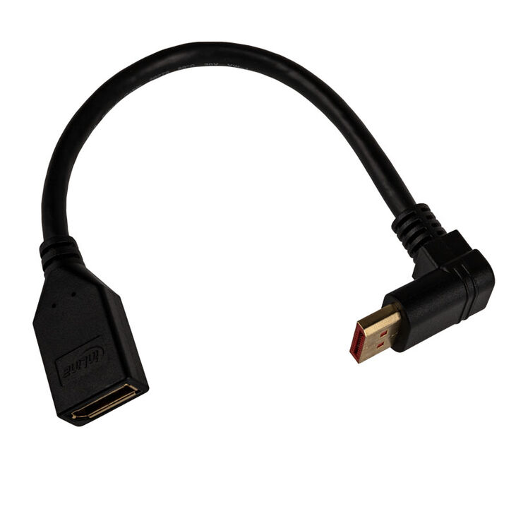 InLine DisplayPort Adapterkabel, 8K4K, nach oben gewinkelt - 0,15m image number 1