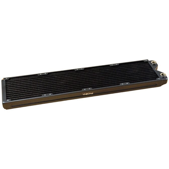 Phobya R27-S480 Radiator, 480 mm radiator, 18 FPI, copper fins, 2x G1/4-inch connectors &ndash; black image number 0