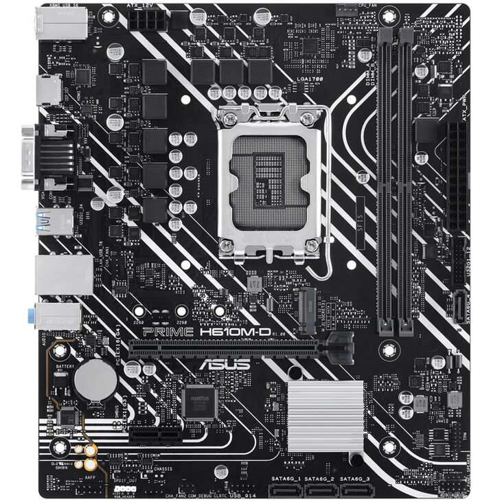 ASUS Prime H610M-D, Intel H610 motherboard, LGA 1700 socket, DDR5 image number 2