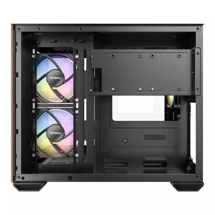 Antec CX600M Wood PC case, Mini Tower, Micro-ATX, Tempered Glass - black, wood image number 5